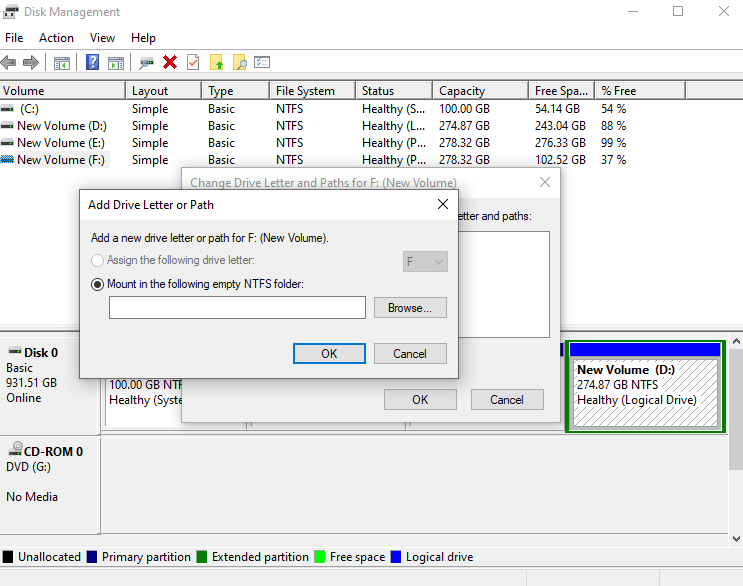 Reset Drive Letter