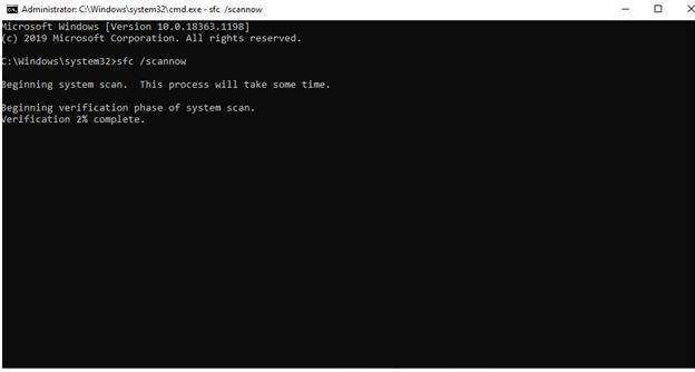 SFC In Command Prompt