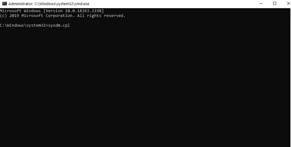 System Properties to open device manager