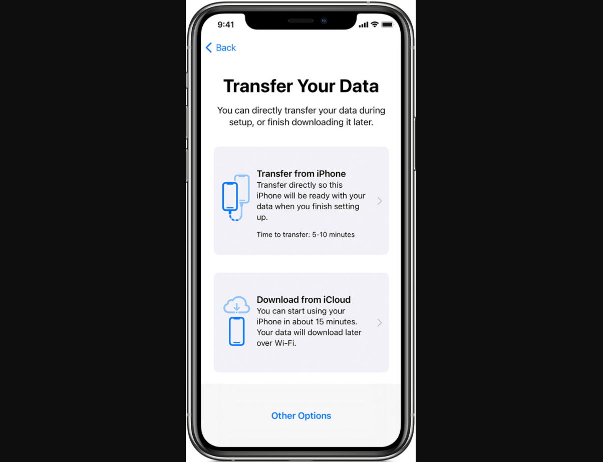 Transfer data