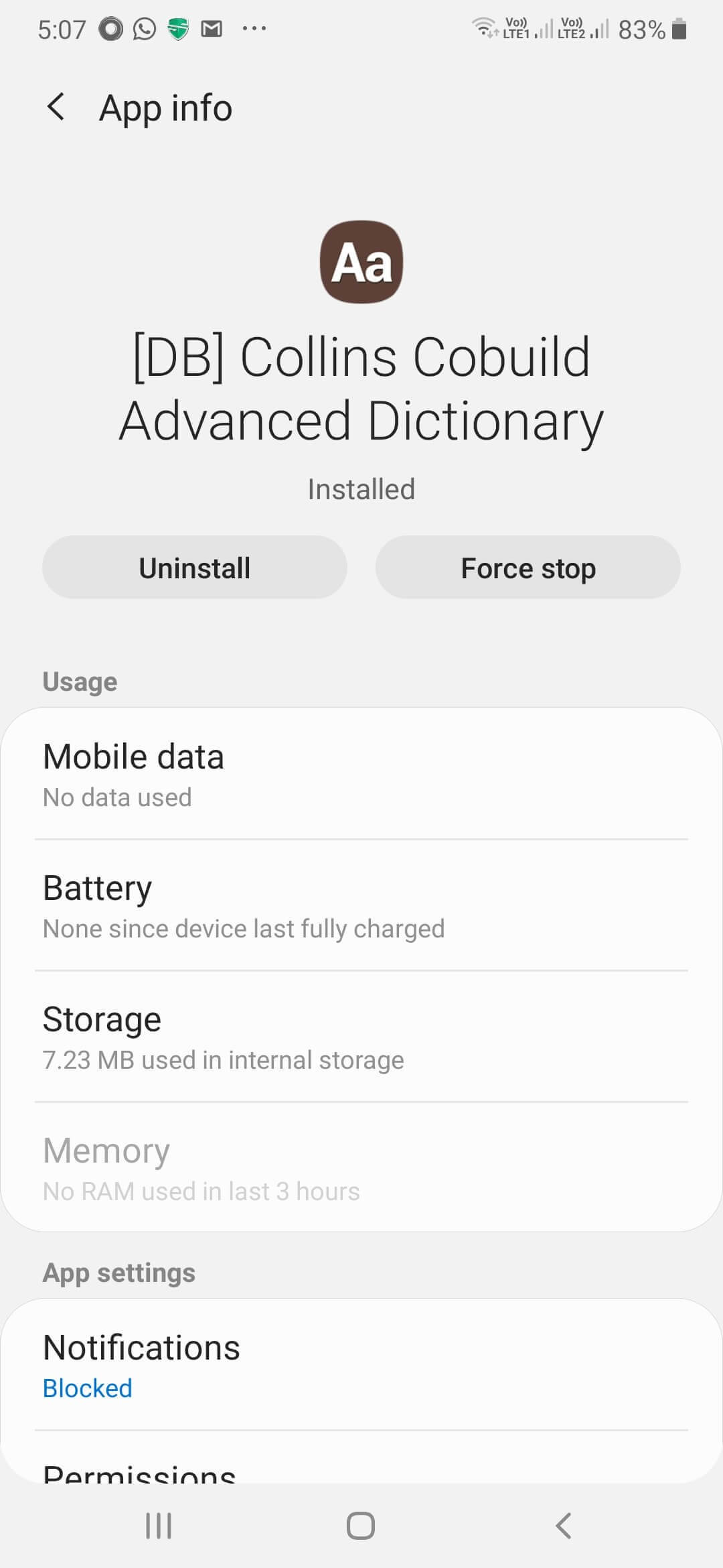 Uninstall or Unnamed App