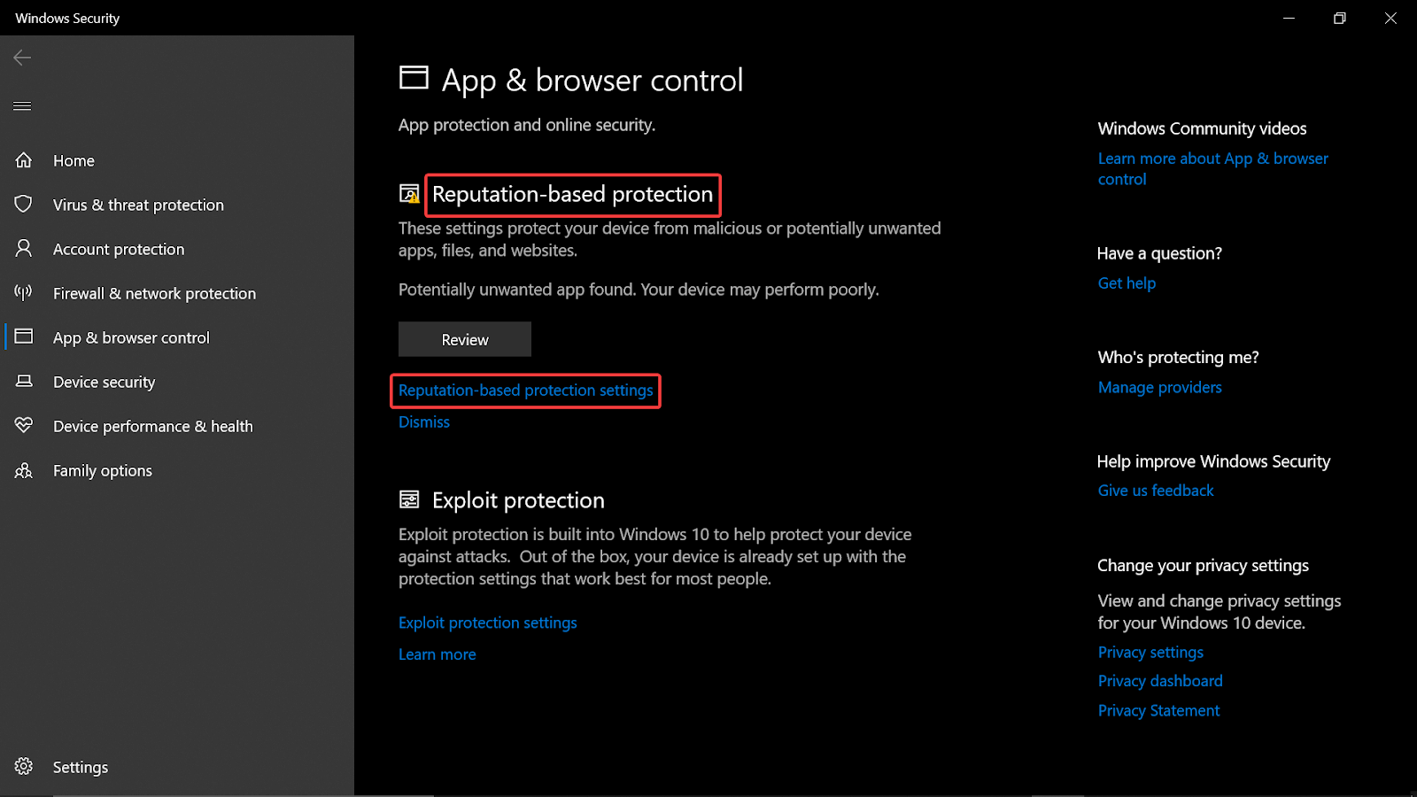 App and browser control