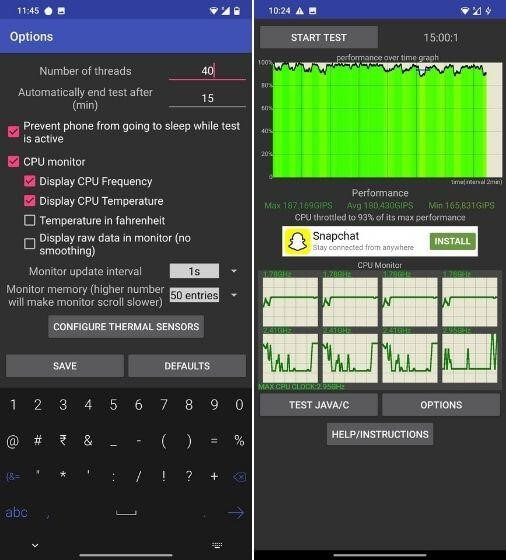CPU Throttling Test