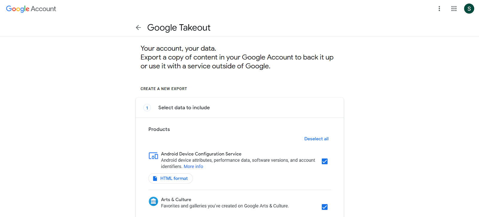 Google Takeout