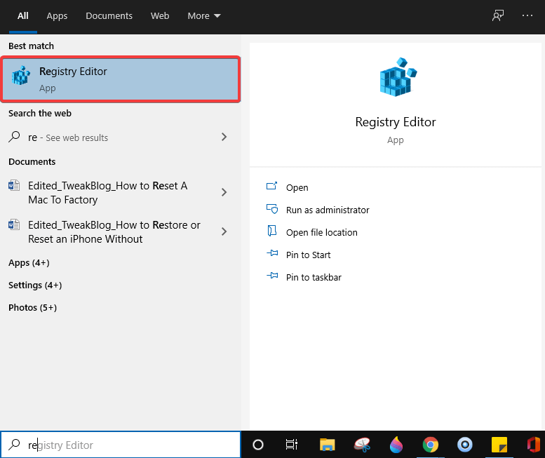 Registry Editor