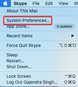 system preferences