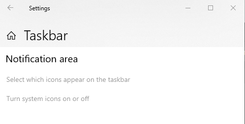 Taskbar - Notification Area