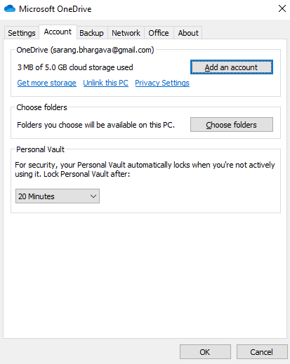 Use Unlink This PC in OneDrive