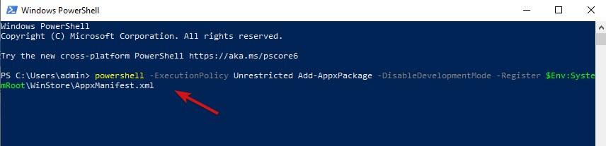 Windows powershell command