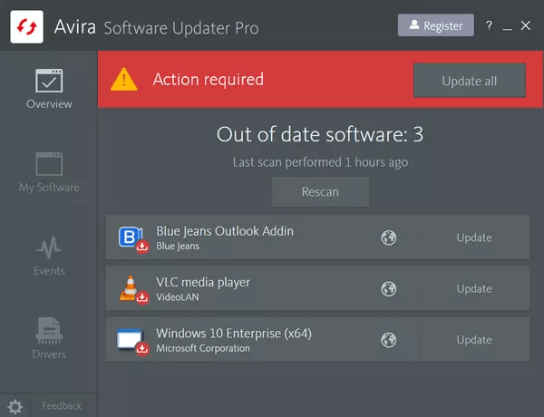 Avira Software Updater for Windows