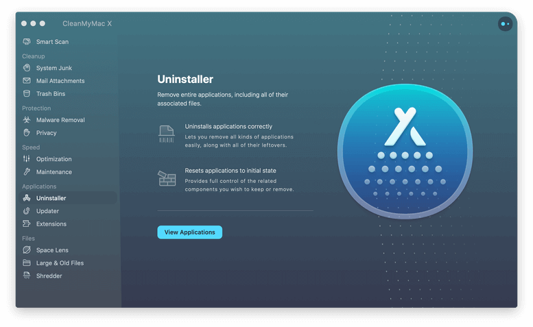 CleanMyMac X uninstaller