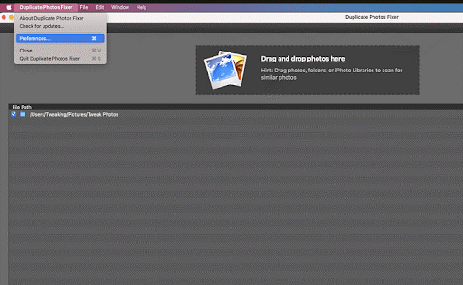 Duplicate photos Fixer Pro - Preferences