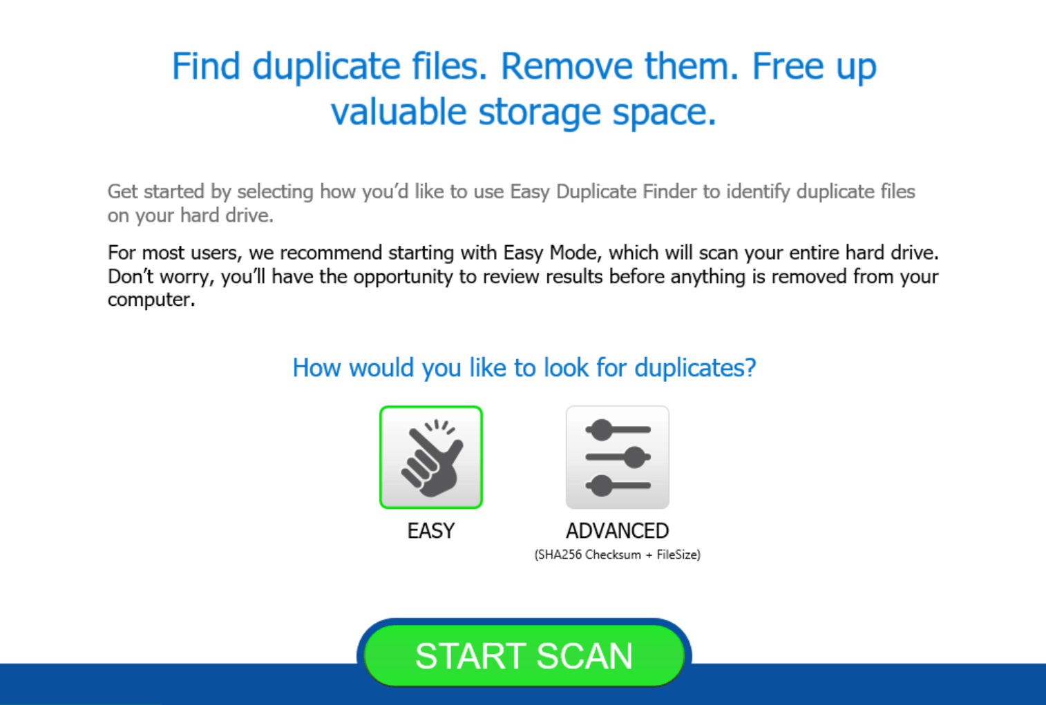 Find duplicate files