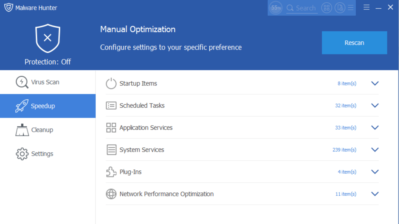 Speedup system