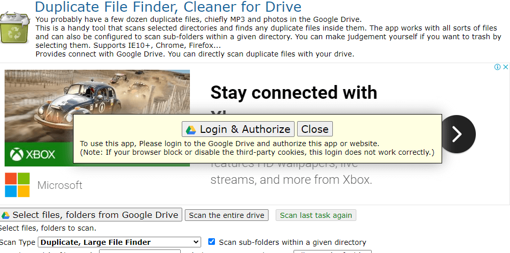 Duplicate File Finder, Cleaner for Drive