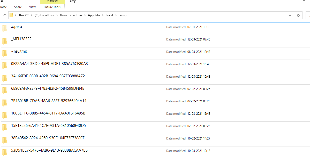 Get rid of Temp files
