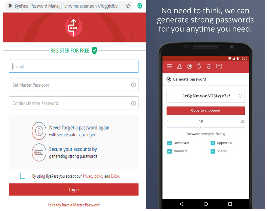 Iolo Byepass Password Manager works on all plateform