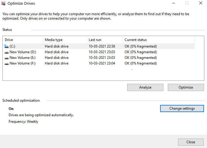 Optimize Drivers