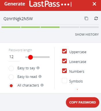 Password Generator - Lastpass
