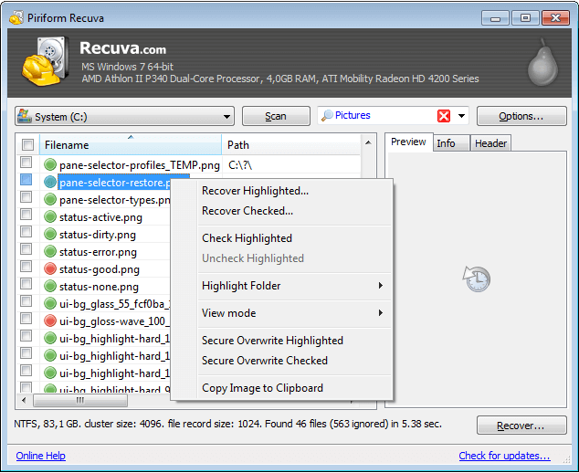 Recuva Data Recovery