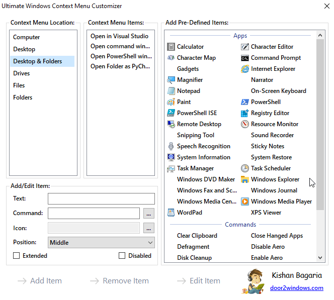 Ultimate Windows Context Menu Customizer
