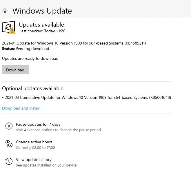 Update Windows 10