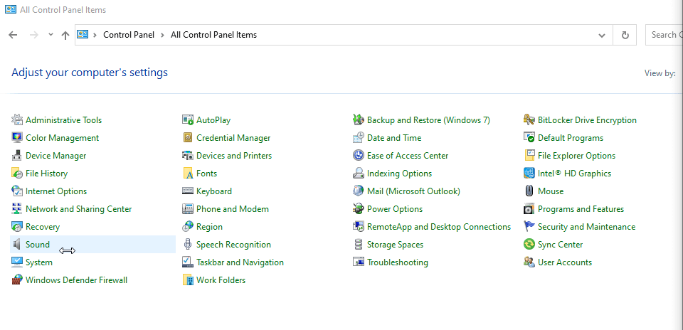 Adjust Computer settings