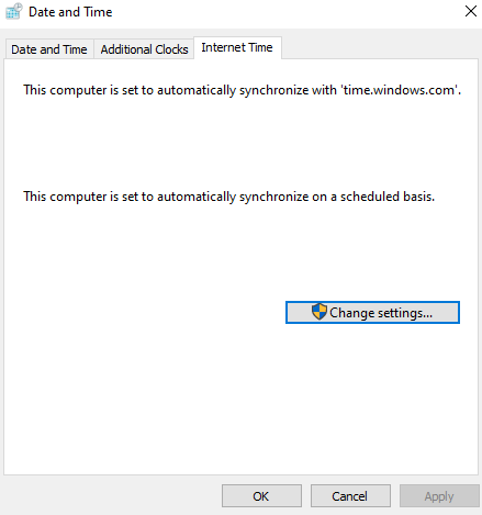 Change Setting of date and Time