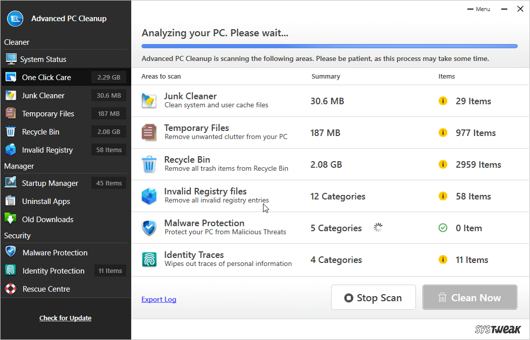 Clear temporary files