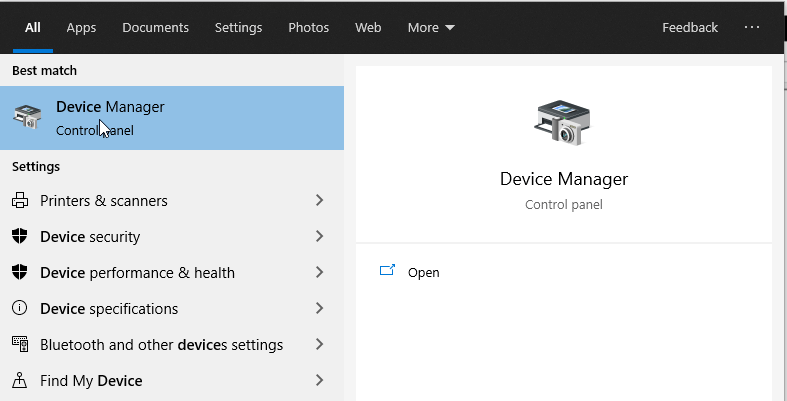 Device Manager Windows 10