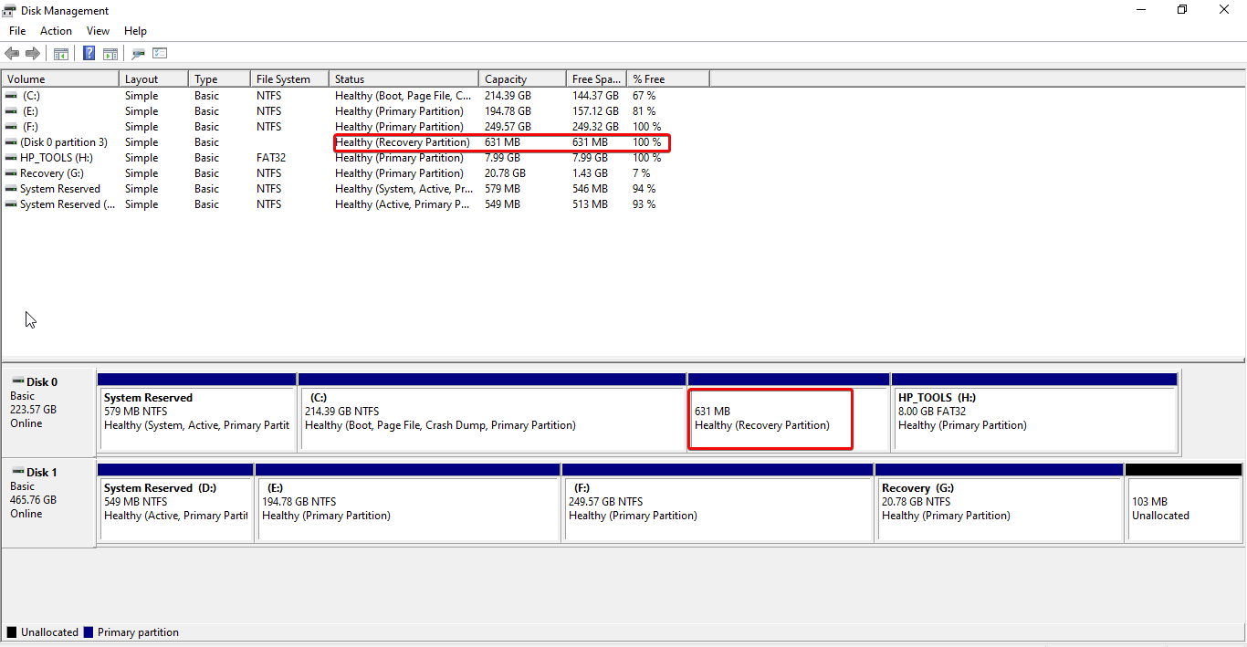 Disk Management Disk Details