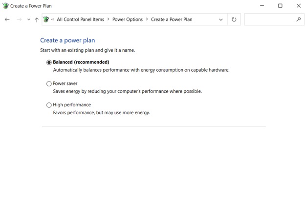 Power plan