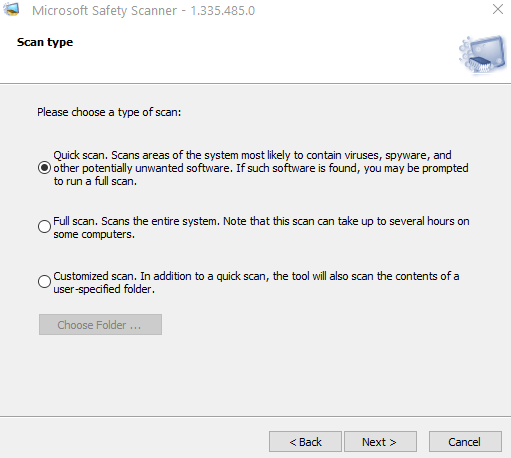 Scan type