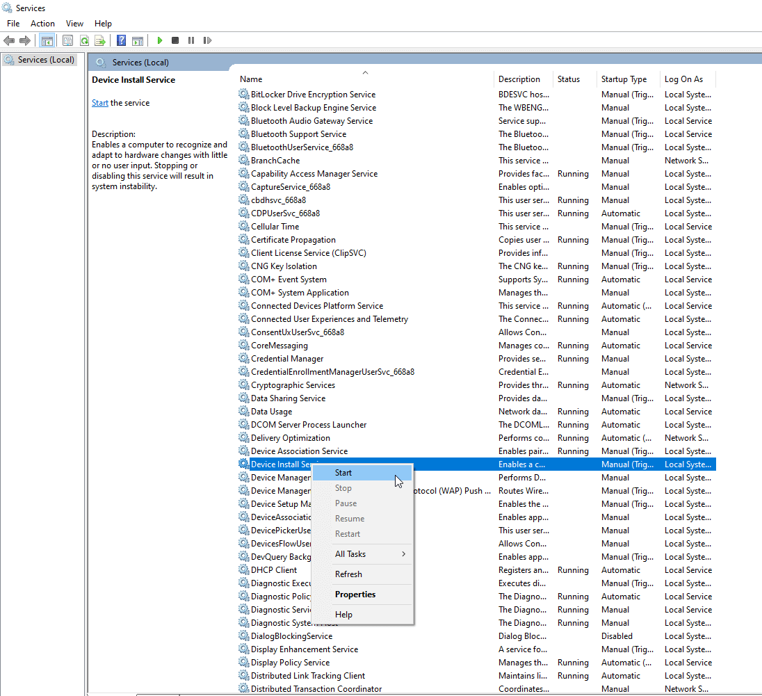 Service Windows