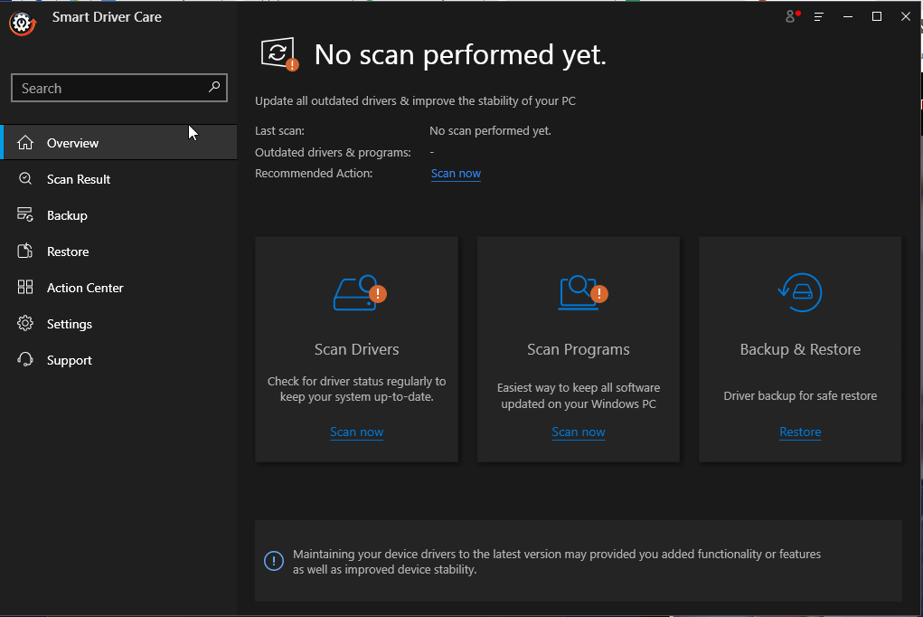 Smart Driver Care _ No scan