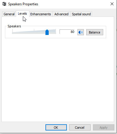 Speaker property