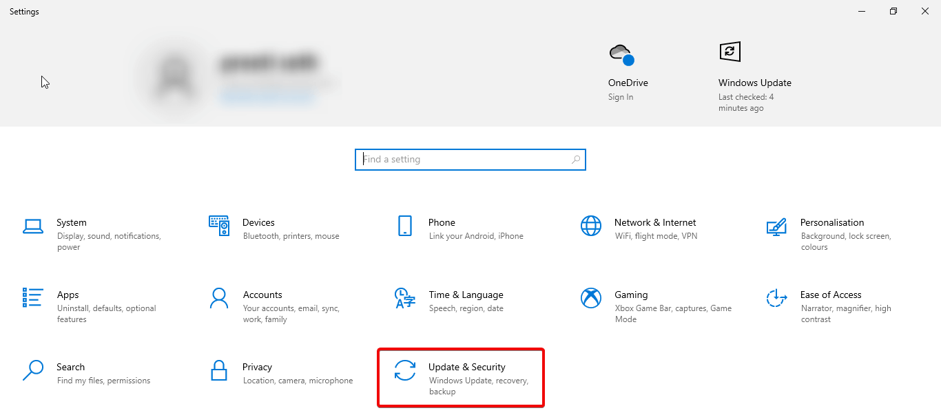 Windows Update & Security
