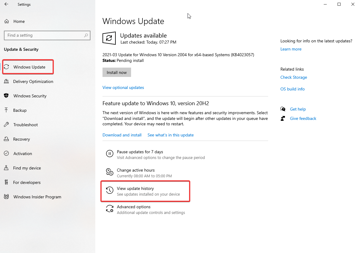 Windows update