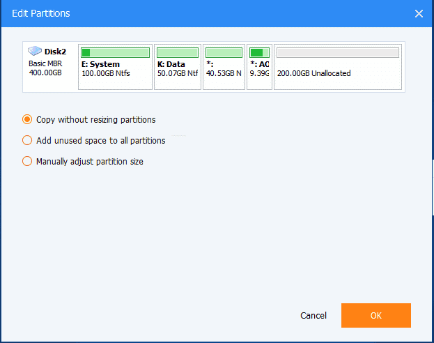Edit Partition - AOMEI Backupper