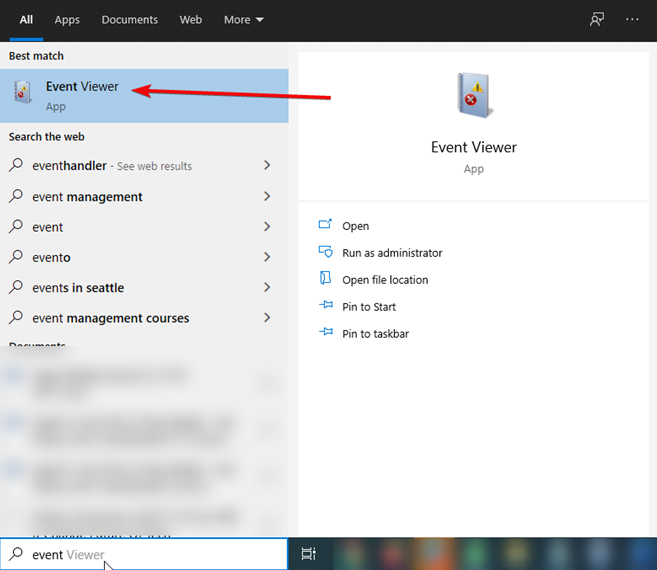 Event viewer