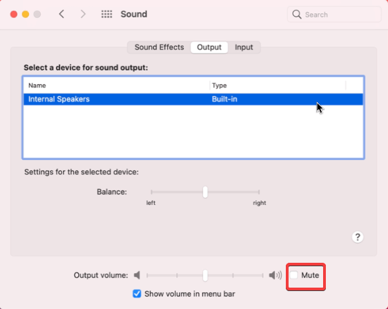 Sound issue