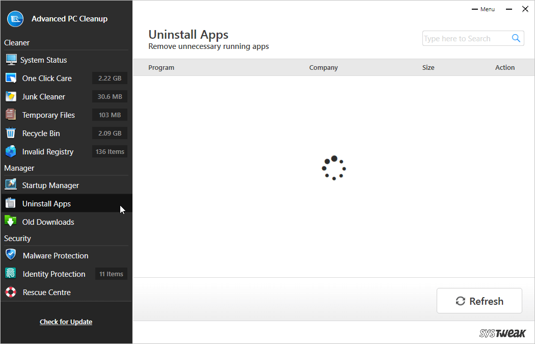 Uninstall apps