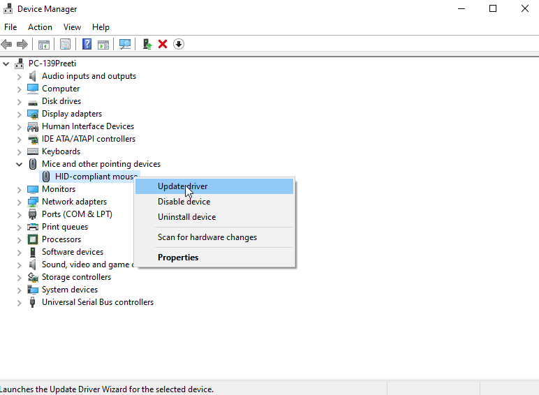 Update driver