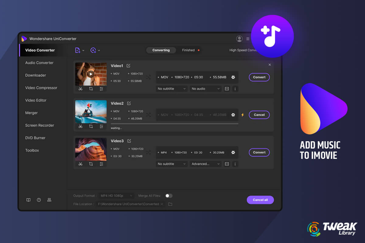 how-to-add-music-to-imovie--wondershare-uniconvertor