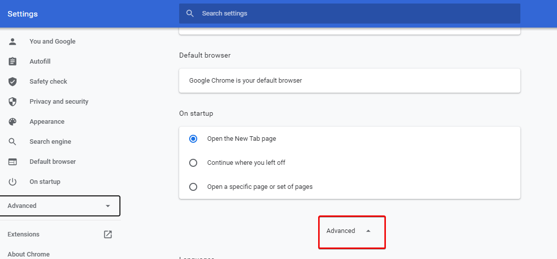 Advance Settings