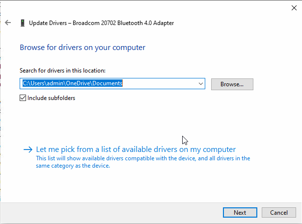 Browse driver