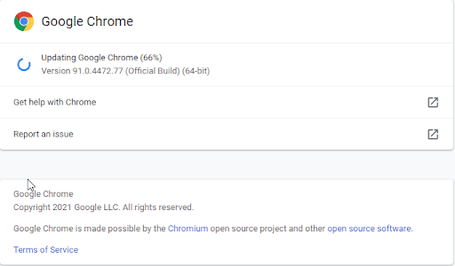 Chrome 0 update