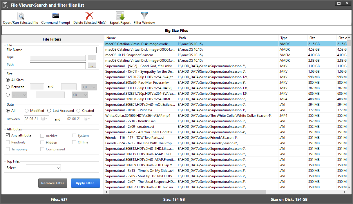 Disk space