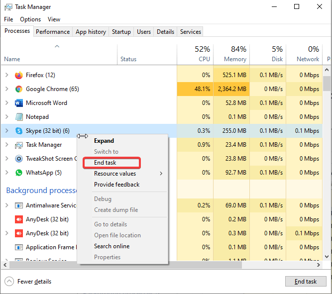 Task manager