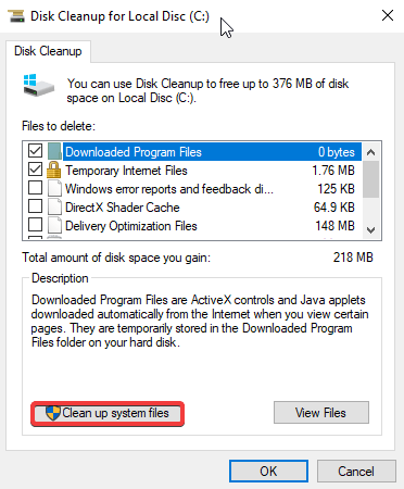 Clean files
